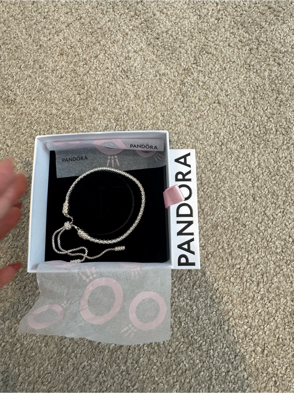 Pandora Adjustable Studded Chain Bracelet